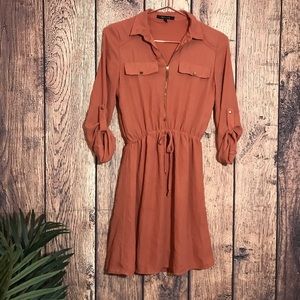 New Look Dress S Orange Gold Details